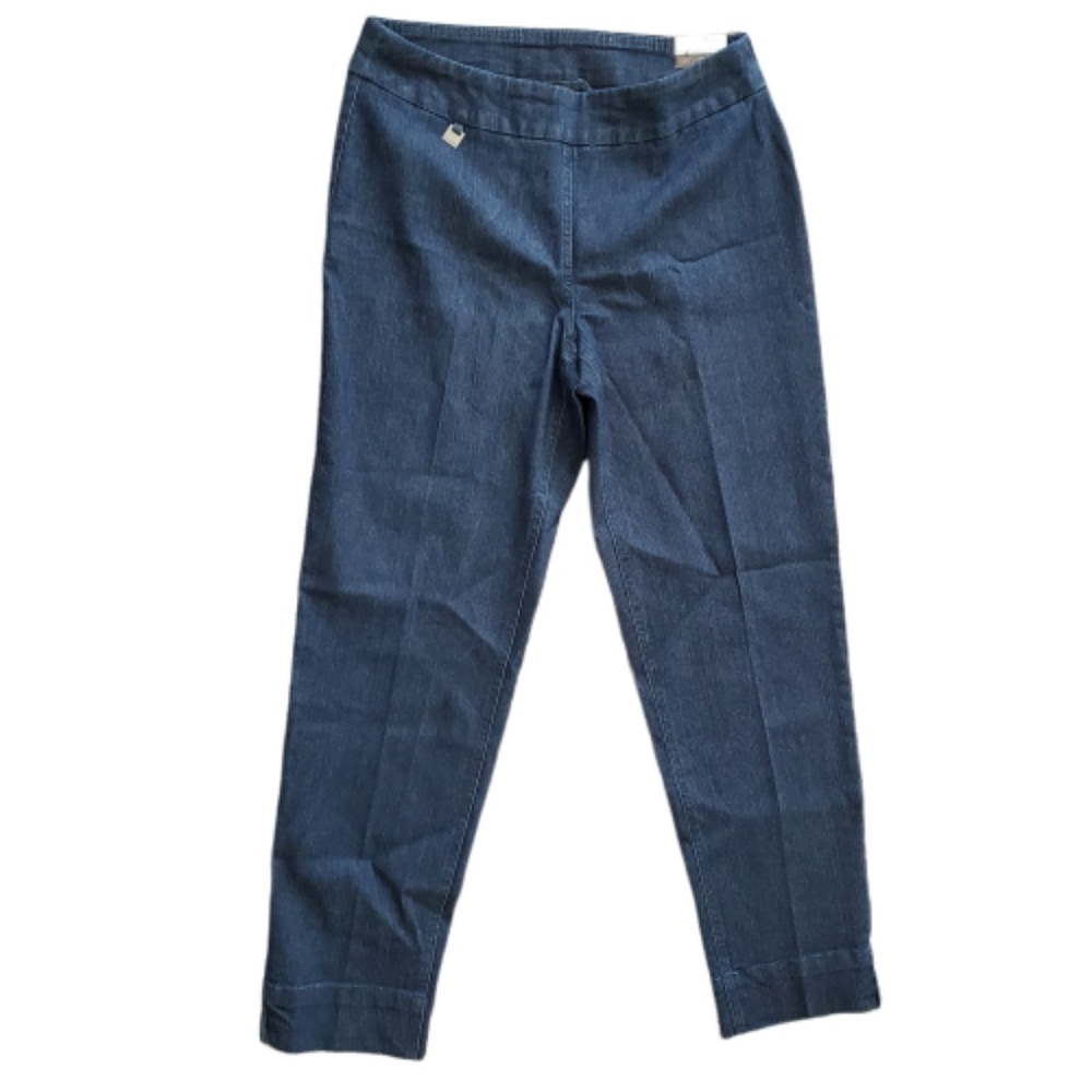 SLIM-SATION Women's Petite Solid Ankle Jeans